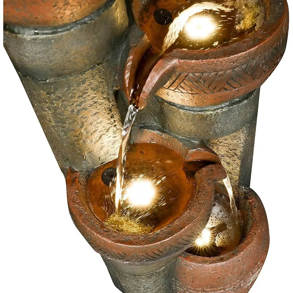 Hamiedun Outdoor Water Fountain Garden Decor Resin Art
