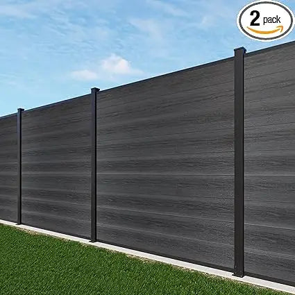 Wood Plastic Composite Privacy Fence Panel With Two Posts