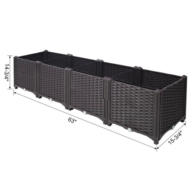 Raised Garden Bed Planter For Veggies Herbs Self Watering