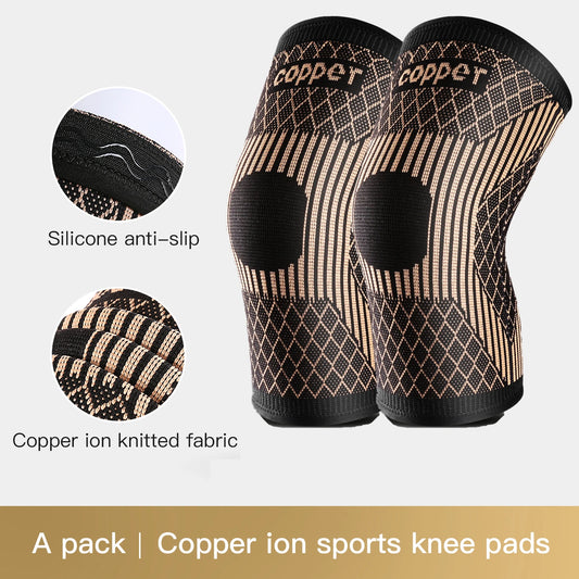 Copper Knee Brace for Arthritis Pain Compression sleeve for Sports, Pain Relief