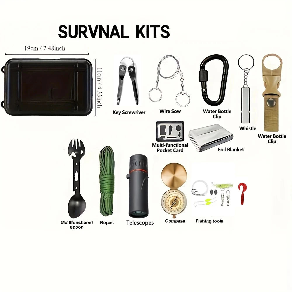 Choice Outdoor Emergency Survival Kit For Camping Hiking And Car First Aid
