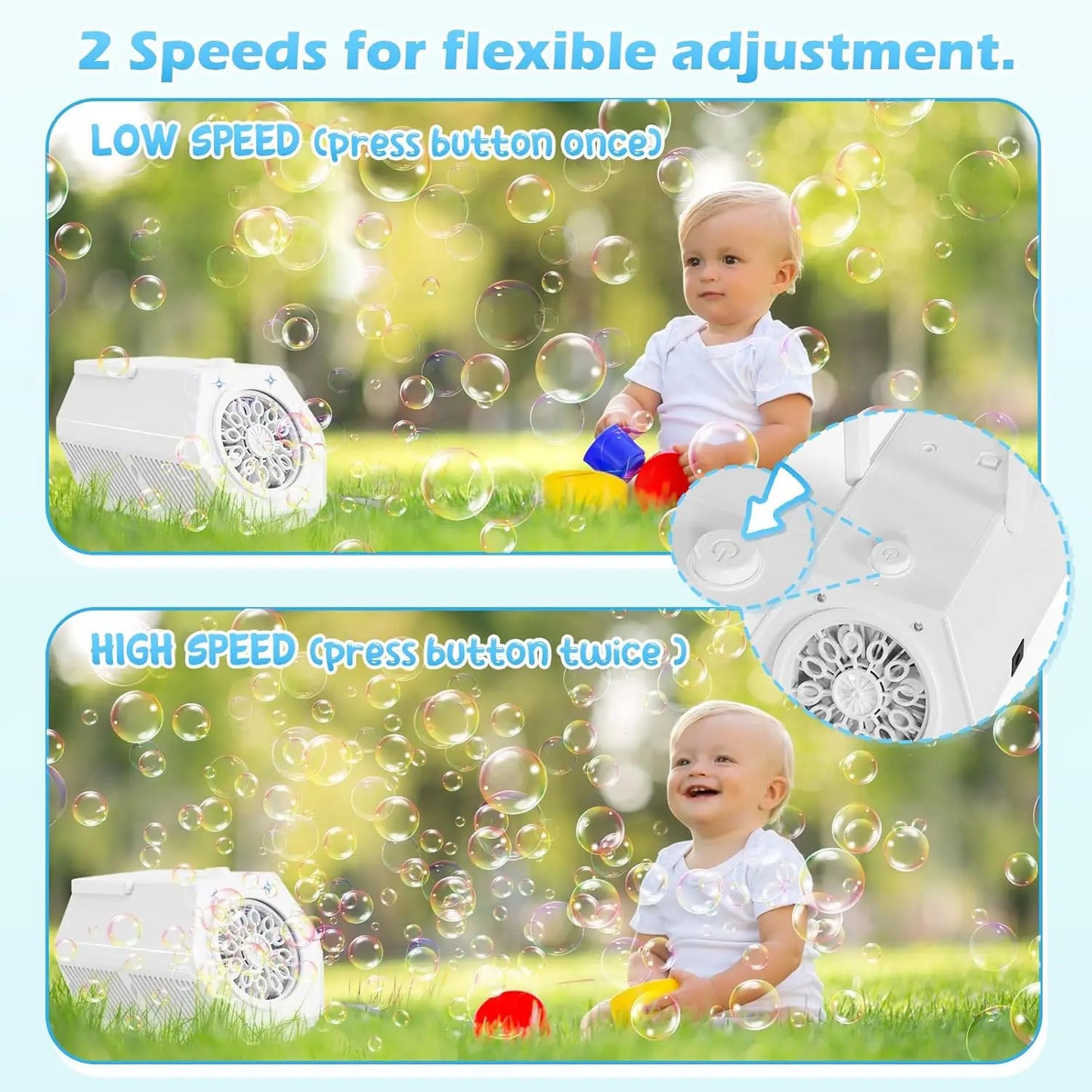 Bubble Machine Rechargeable Bubble Blower For Kids Party