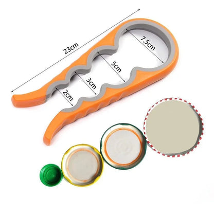 8 in 1 Multi-Function Non Slip Colorful Can Opener Tool Get Lids Off Easily Jar Opener Bottle Opener Jar Gripper for Weak Hands