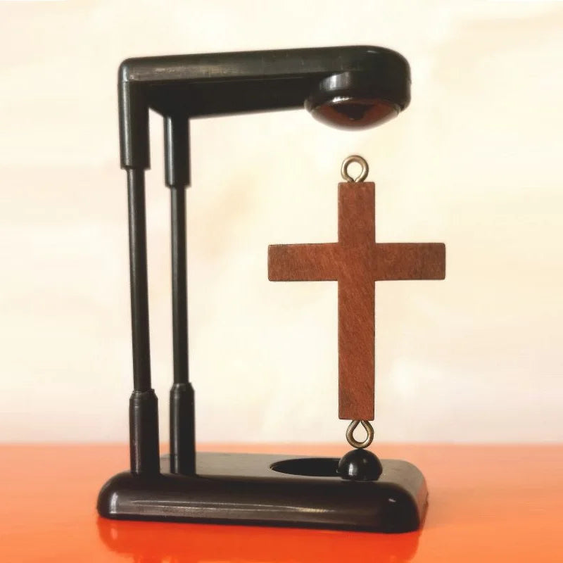 Suspended Cross Creative Ornaments, No Electricity Required, Desktop Fantasy Geometric Decoration, Solid Wood Cross, Home Office Decorations, Gifts