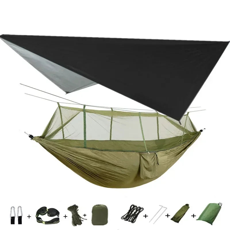 Swallowtail Camping Hammock With Mosquito Net and Rainfly