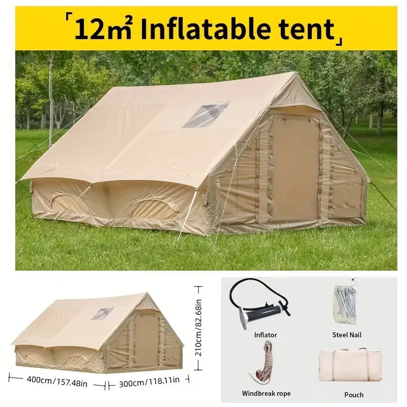 Inflatable Tent for Camping, Easy Setup Waterproof Windproof Outdoor Self-Supporting blow up tent Air Tent for Family