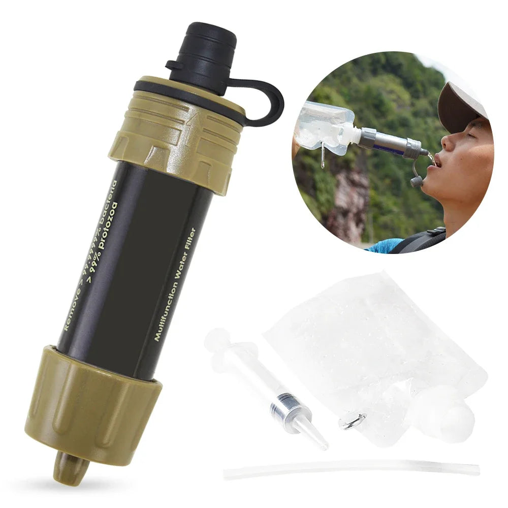 LISMHign-concerned Outdoor Survival Water Filter Straw Kit