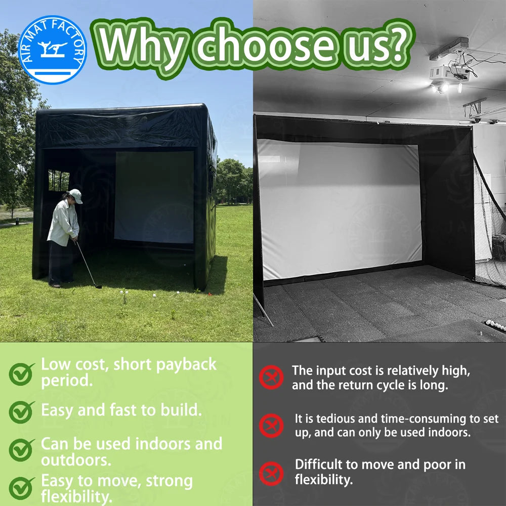 Hign-concerned Golf Simulator Tent For Swing Practice