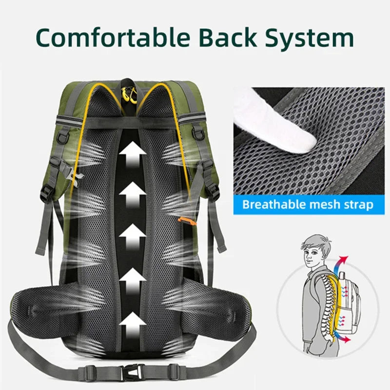 Waterproof Camping Backpack for Hiking and Travel Outdoor Bag