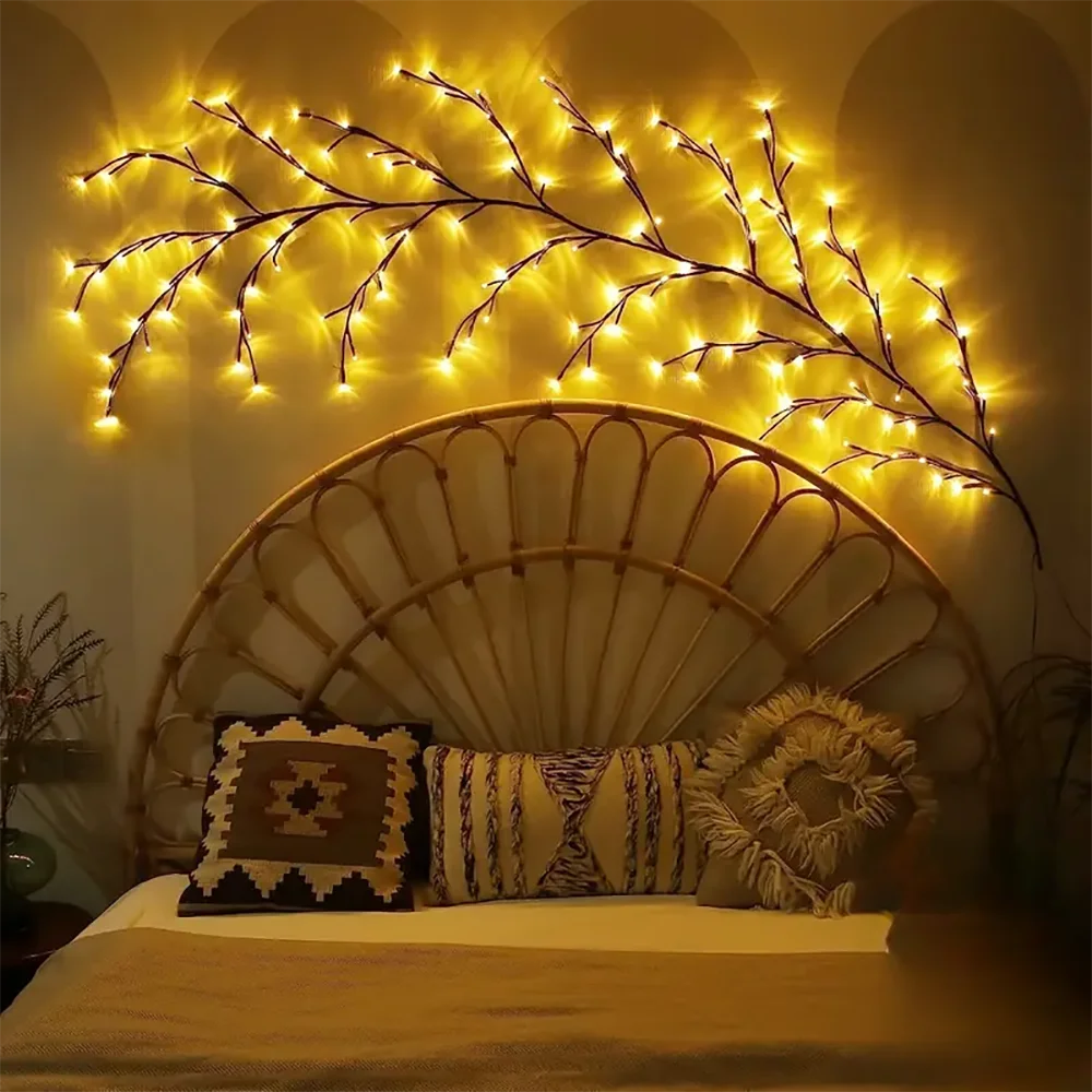 WELPUR Solar String Lights Tree Vine Lamp 96LED Waterproof