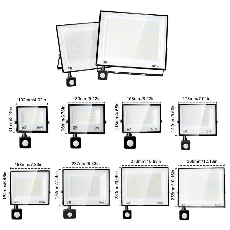 LED Flood Light Motion Sensor Outdoor Light LED 220V Led Lights Waterproof Outdoor Wall Light For Garden Decoration Outdoor Gate