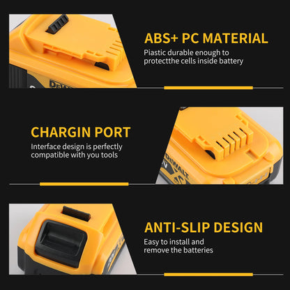 DEWALT DCB206 20V 6.0AH Rechargeable Backup Lithium Battery Packaging, Ideal for All DEWALT 20V Power Tools,Ensuring Performance