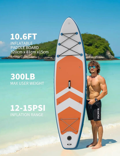 Inflatable Stand Up Paddle Board With Premium Non Slip Deck