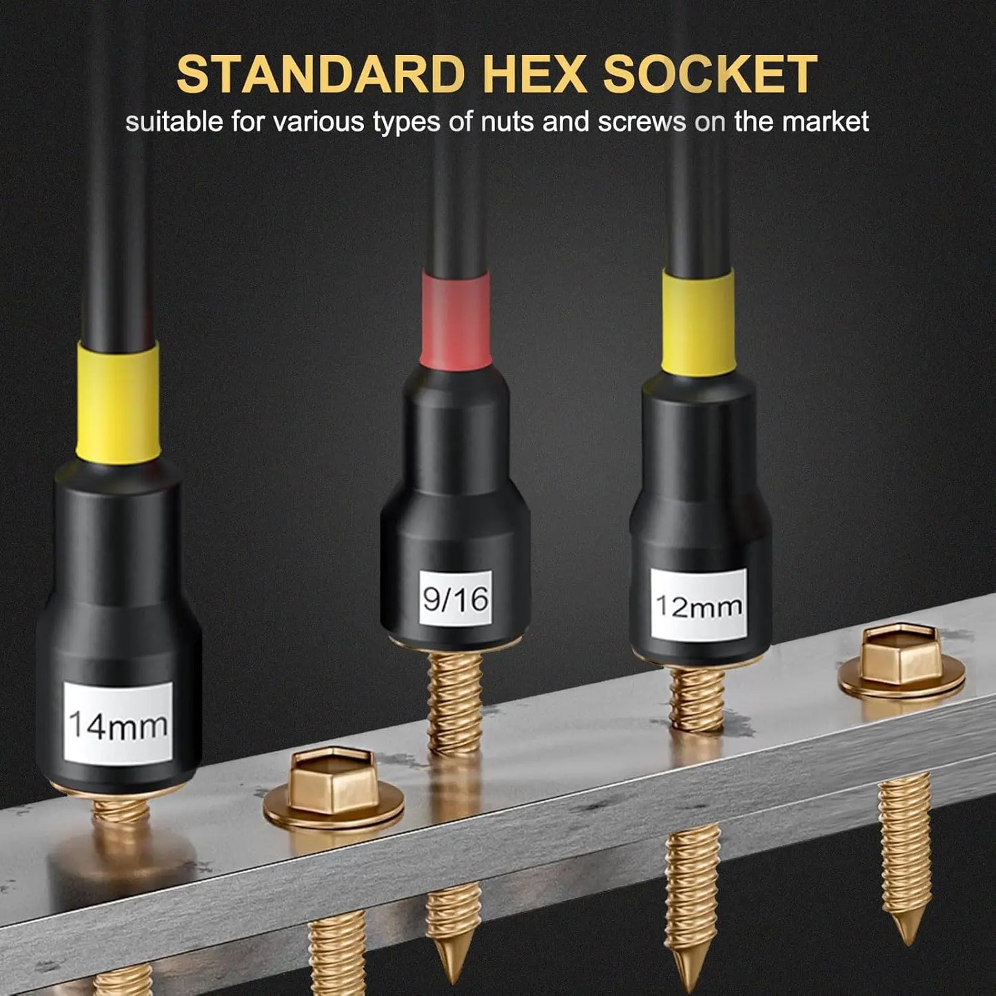 Magnetic Nut Driver Set 18-Piece With Extensions And Impact Adapter